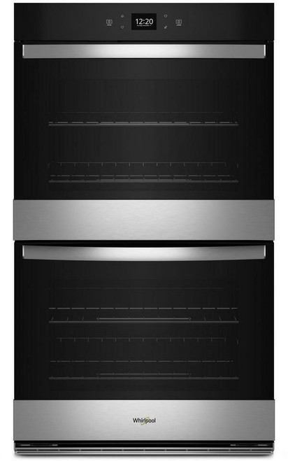 WOED5030LZ Whirlpool 30" Smart 10 cu. Ft. Capacity Electric Double Wall Oven with Steam Clean and Rapid PreHeat - White