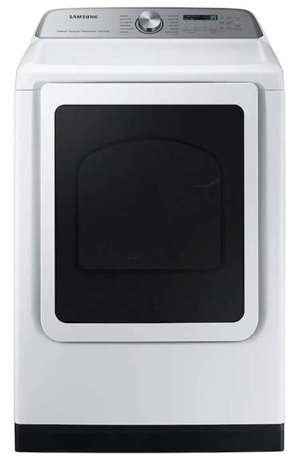 DVE55CG7100W Samsung 27" 7.4 cu. ft. Smart Electric Dryer with Steam Sanitize+ - White