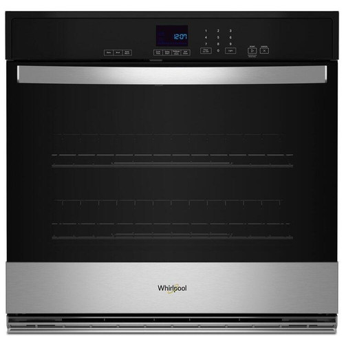 WOES3027LS Whirlpool 30" 4.3 cu. Ft. ADA Compliant Single Wall Oven with Steam and Self Clean Options - Stainless Steel