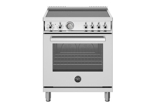 PRO304INMXV Bertazonni 30" Professional Series Induction Range with 4 Heating Zones - Stainless Steel
