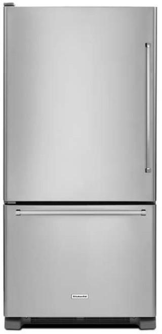 KRBL109ESS KitchenAid 30" 19 cu. Ft. Bottom Mount Refrigerator with Left Hinge - Stainless Steel