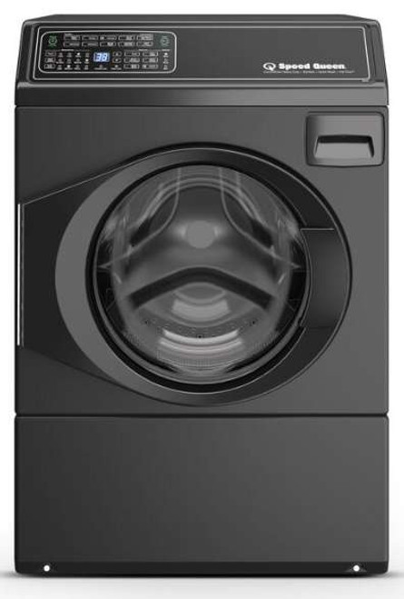 FF7009BN Speed Queen 27" 3.5 cu. Ft. Front Load Washer with 10 Wash Cycles and Sanitize Left Hinge Only - Matte Black