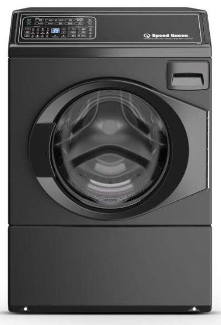 FF7010BN Speed Queen 27" 3.5 cu. Ft. Front Load Washer with 10 Wash Cycles and Sanitize Right Hinge Only - Matte Black