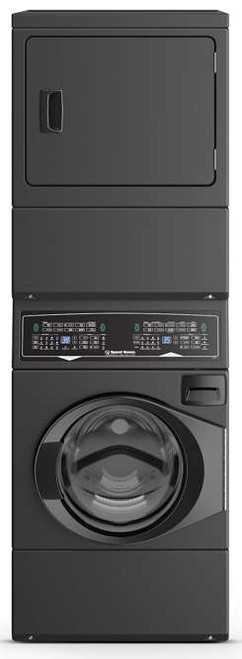 SF7007BE Speed Queen 27" 3.4 cu. Ft. Front Load Washer and 7 cu. Ft. Electric Dryer Washtower with 9 Wash Cycles and 7 Dry Cycles - Matte Black