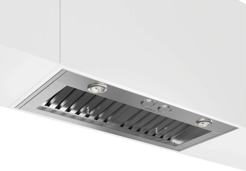 ESC628SS Elica 28" Pro Series Scanno Cabinet Insert Hood with LED Lights and Heat Guard - 600 CFM - Stainless Steel