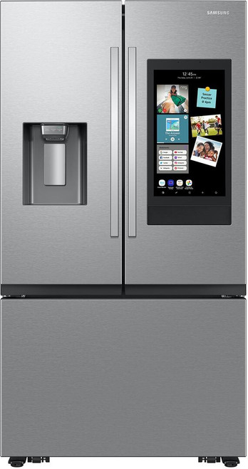 RF32CG5900SR Samsung 36" 27 cu. ft. Extra Large Capacity 3-Door French Door Refrigerator with Family Hub and External Water & Ice Dispenser - Fingerprint Resistant Stainless Steel