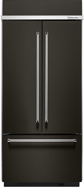 KBFN506EBS KitchenAid 36" 20.8 cu. Ft. French Door Refrigerator with Platinum Interior and Ice Maker - Black Stainless Steel