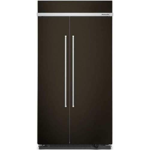 KBSN702MBS KitchenAid 42" 25.5 cu. ft. Built-In Side-by-Side Refrigerator with Automatic Icemaker - PrintShield Black Stainless Steel