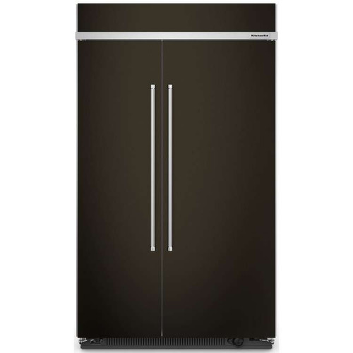 KBSN708MBS KitchenAid 48" 30.0 cu. ft. Built-In Side-by-Side Refrigerator - PrintShield Black Stainless Steel