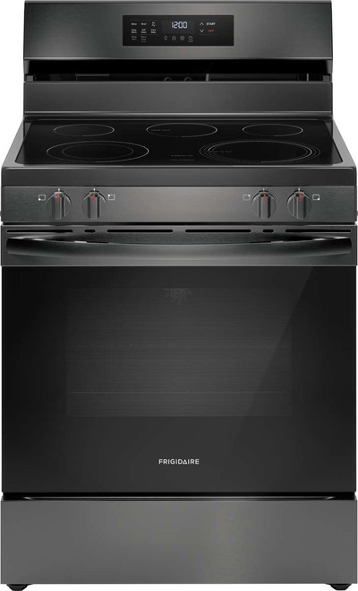 FCRE3083AD Frigidaire 30" 5.3 cu. ft. Freestanding Electric Range with 5 Elements and Air Fry - Black Stainless Steel