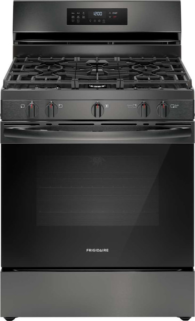 FCRG3083AD Frigidaire 30" 5.1 cu. ft. Freestanding Gas Range with 5 Sealed Burners and Air Fry - Black Stainless Steel