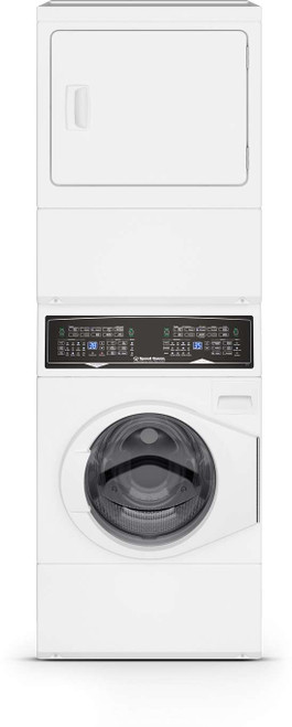SF7007WE Speed Queen 27" 3.4 cu. Ft. Front Load Washer and 7 cu. Ft. Electric Dryer Washtower with 9 Wash Cycles and 7 Dry Cycles - White