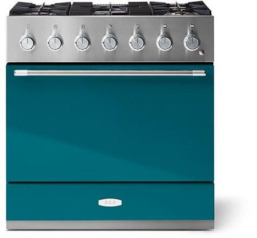 AMC36DFSAL Aga 36" Mercury Dual Fuel Range - Salcombe Blue