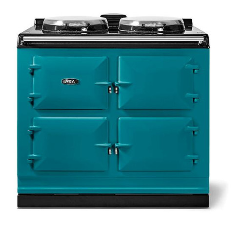 AR7339SAL Aga 39" r7 100 Classic Cast Iron Collection Electric Range with 3 Ovens - Salcombe Blue