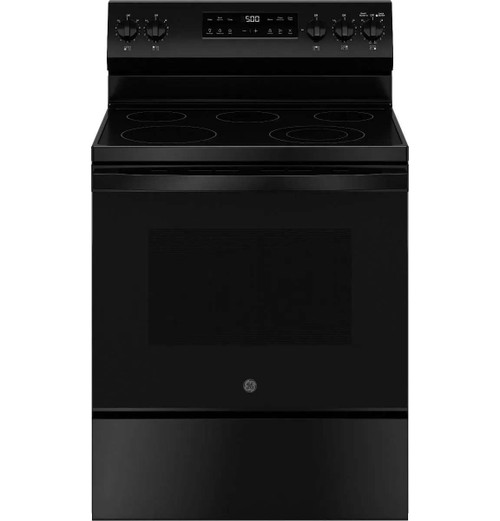 GRF500PVBB GE 30" Free Standing Electric Range 5 Burners- Black