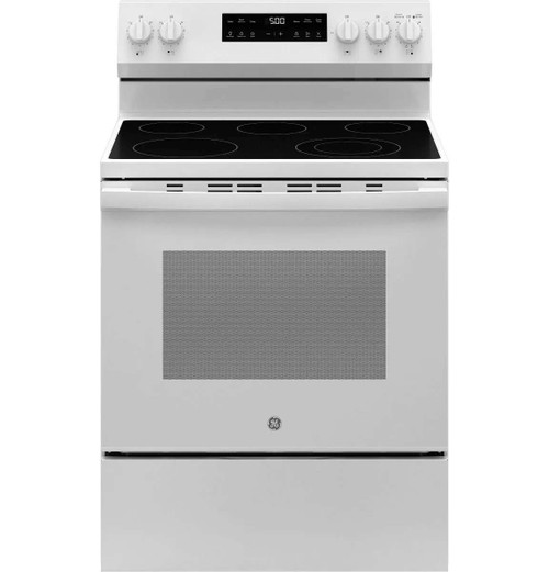 GRF500PVWW GE 30" Free Standing Electric Range 5 Burners - White