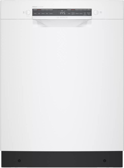 SGE53C52UC Bosch 24" 300 Series ADA Compliant Front Control Dishwasher with Recessed Handle and Stainless Steel Tub - 46 dBa - White