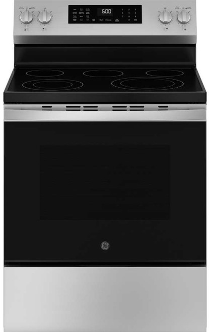 GRF600AVSS GE 30" Freestanding Electric Range with Air Fry and EasyWash Oven Tray - Stainless Steel