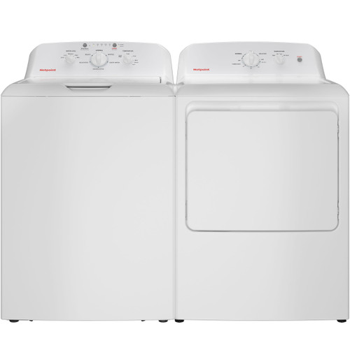 Package HTW24EW - Hotpoint Laundry Package - Top Load Washer with Electric Dryer - White