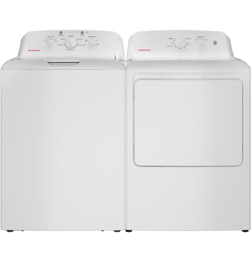 Package HTW24GW - Hotpoint Laundry Package - Top Load Washer with Gas Dryer - White