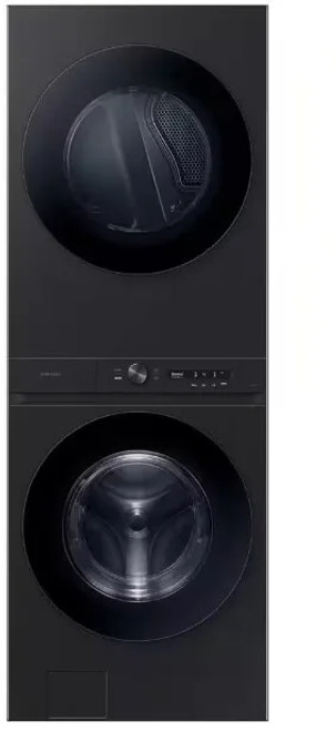 WH46DBH500EV Samsung 27" Bespoke 4.6 cu. ft. Ultra Capacity Single Unit AI Laundry Hub Washer with Flex Auto Dispense and 7.6 cu. ft. Electric Dryer  - Brushed Black