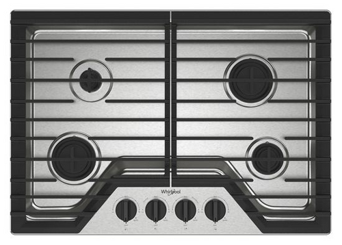 WCGK3030PS Whirlpool 30" Gas Cooktop with SpeedHeat Burner - Stainless Steel