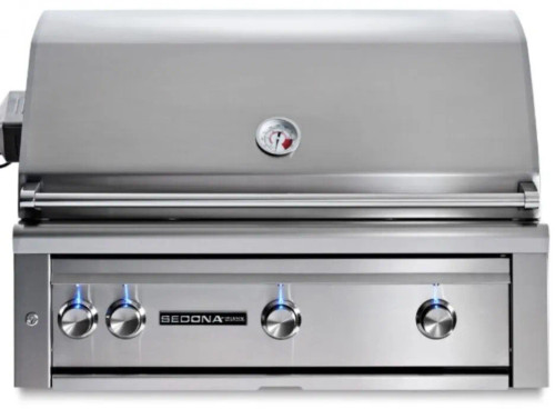 L601RNG Lynx 36" Sedona Series Built-In Grill with Rotisserie and 3 Stainless Steel Tube Burners - Natural Gas - Stainless Steel