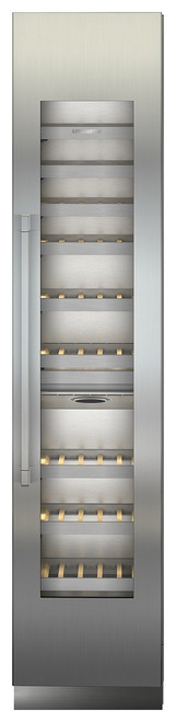 Liebherr MW1800 Monolith 18" Dual Zone Wine Cooler with Glass Door and 9 Shelves - Right Hinge - Custom Panel