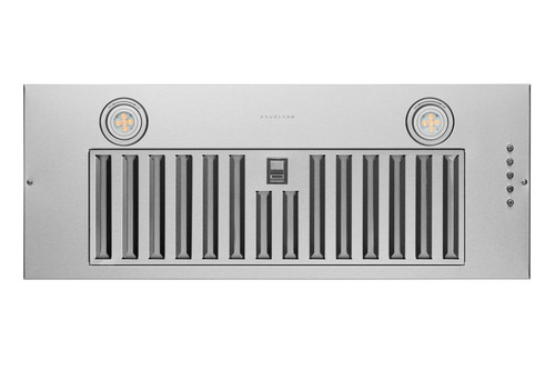 IN-R100SS-30 Hauslane 30" Insert Convertible Range Hood 11.25" Deep with Stainless Steel Filters - 600 CFM - Stainless Steel