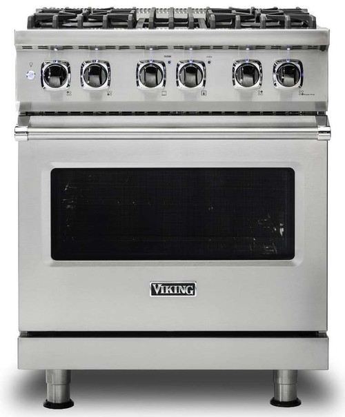 VGR5304BSS Viking 30" Professional 5 Series Freestanding 4 Sealed Burner Gas Range with TruPower Plus - Stainless Steel