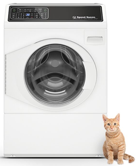 Speed Queen FF7011WN 27" Front Load Washer 3.5 cu. ft. with Sanitize and Pet Plus - Left Hinge - White