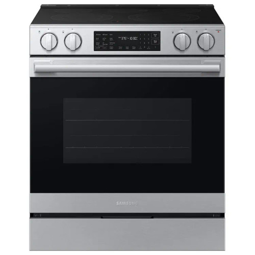 Samsung NSE80H63SRAA 30" Bespoke Smart Slide-In Electric Range 6.3 cu. ft. with Air Fry - Fingerprint Resistant Stainless Steel