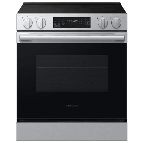 Samsung NSE70H63SRAA 30" Bespoke Smart Slide-In Electric Range 6.3 cu. ft. with Air Fry - Fingerprint Resistant Stainless Steel