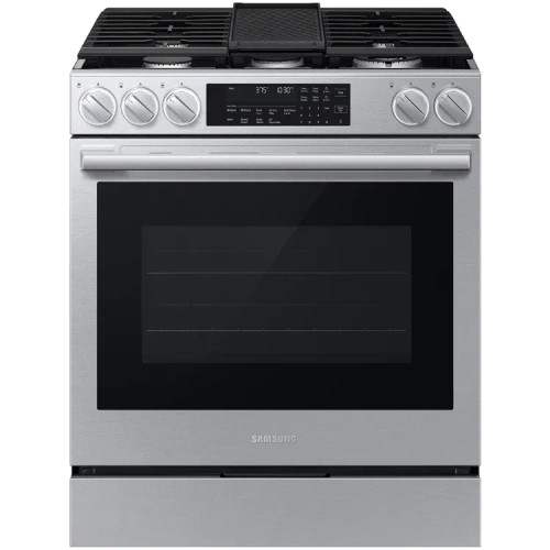 Samsung NSG90H60SRAA 30" Bespoke Smart Slide-In Gas Range 6.0 cu. ft. with Air Fry - Fingerprint Resistant Stainless Steel
