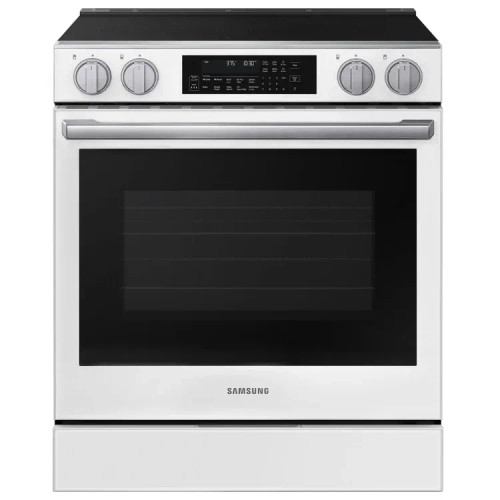 Samsung NSE90H63SWAA 30" Bespoke Smart Slide-In Electric Range 6.3 cu. ft. with No Preheat Air Fry - White Glass