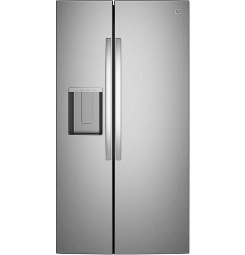 GE GZS24PYYFS 36" Counter Depth Side-by-Side Refrigerator with Extra Tall Dispenser 23.5 cu. Ft. - Stainless Steel