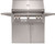 ALXE36CNG Alfresco 36" 3-Burner Grill with Infrared Rotisserie System & Standard Cart - Natural Gas - Stainless Steel