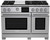 BSDF486G BlueStar 48" Dual Fuel Range with 6 Burners and Griddle - Stainless Steel