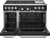 C2Y486P3TD1 Cafe 48" Professional Series Dual-Fuel Commercial-Style Range with 6 Burners and Griddle - Matte Black with Brushed Stainless Handles and Knobs