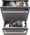 CDD420P3TD1 Cafe 24" Double Drawer Dishwasher with Knock to Pause - 49 dBa - Matte Black with Brushed Stainless Steel Handles