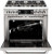 COB362B2N Capital 36" Connoisseurian Dual Fuel Self-Clean Range with 4 Open Burners + 12" Grill with Commercial Grates - Natural Gas - Stainless Steel