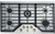 CGP95363MS2 Cafe 36" Gas Cooktop with LED Backlit Heavy-Duty Knobs and Extra-Large Integrated Cooktop Griddle - Stainless Steel with Brushed Bronze Knobs
