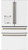 CVE28DP4NW2 Cafe 36" French Door Refrigerator with TwinChill Evaporators and Wifi - White with Brushed Bronze Handles