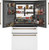 CXE22DP4PW2 Cafe 36" Counter Depth French Door Freestanding Refrigerator - Matte White with Brushed Bronze Handles