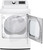 DLE7400WE LG 27" 7.3 cu.ft. Ultra Large High Efficiency Electric Dryer - White