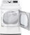 DLG7401WE LG 27" 7.3 cu.ft. Ultra Large High Efficiency Gas Dryer - White