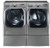 DLGX8101V LG 29" 9.0 Cu. Ft. Mega Capacity Gas Steam Dryer with TrueSteam Technology and Sensor Dry - Graphite Steel