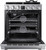 DOP30T840GS Dacor 30" Transitional Series Smart Freestanding Natural Gas Range with 4 Sealed Burners and WiFi Connecitivity - Silver Stainless Steel