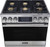 DOP36M86DLS Dacor 36" Modernist Collection Contemporary Series Dual Fuel Steam Range with 6 Burners - Natural Gas - Silver Stainless Steel