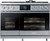 DOP48C96DLS Dacor 48" Contemporary Series Freestanding Dual Fuel Range with Griddle and Real Steam Technology- Silver Stainless Steel